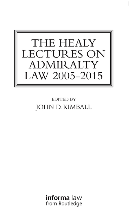 Cover image for book The Healy Lectures