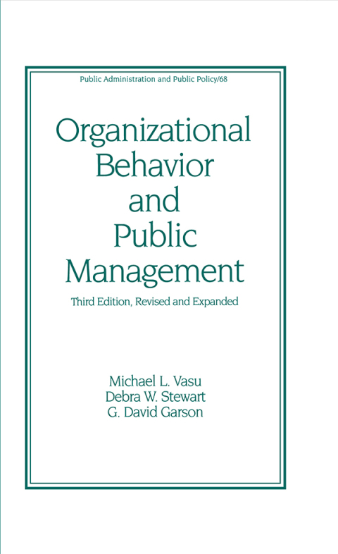 Cover image for book Organizational Behavior and Public Management, Revised and Expanded
