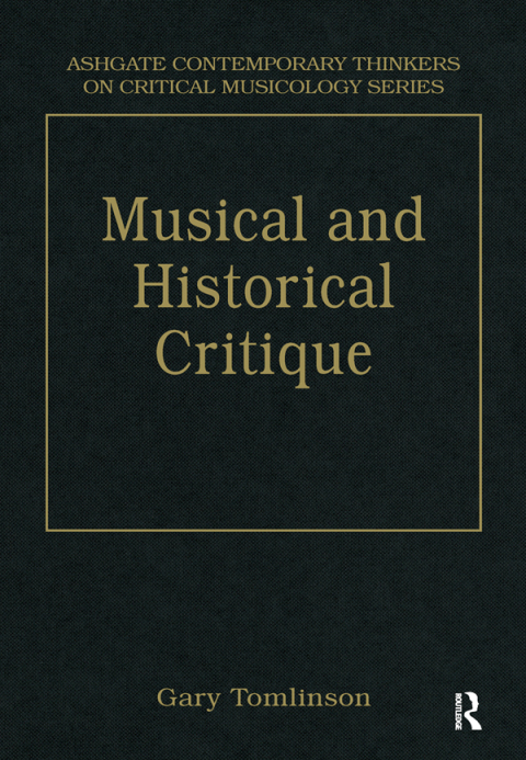 Cover image for book Music and Historical Critique