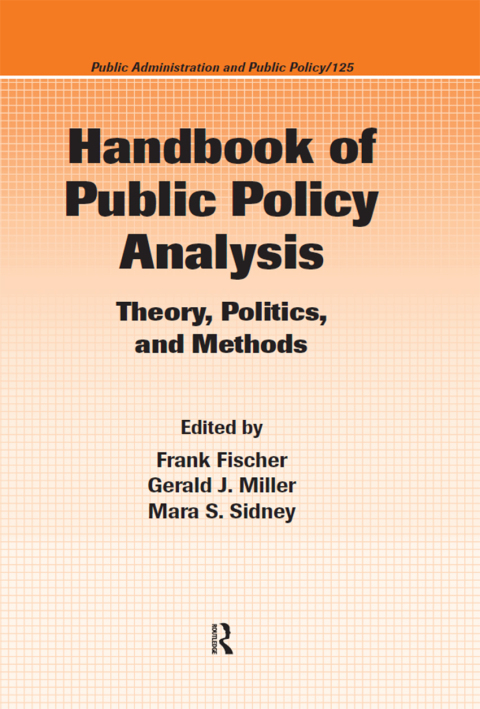 Cover image for book Handbook of Public Policy Analysis
