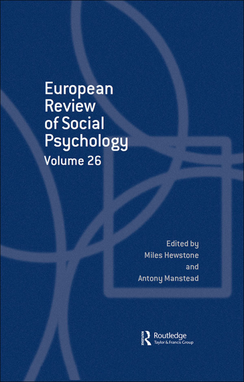 Cover image for book European Review of Social Psychology: Volume 26