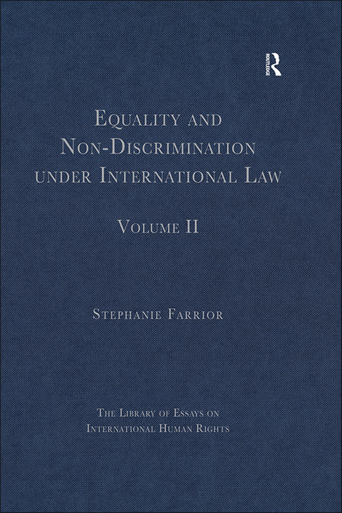 Cover image for book Equality and Non-Discrimination under International Law