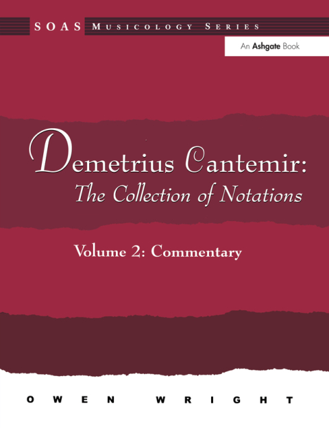 Cover image for book Demetrius Cantemir: The Collection of Notations