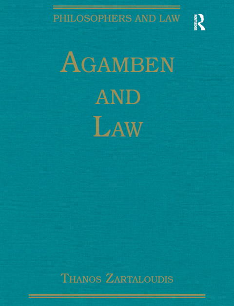 Cover image for book Agamben and Law