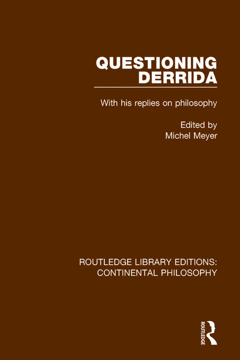 Questioning Derrida 