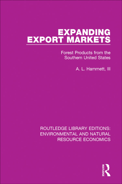 Cover image for book Expanding Export Markets