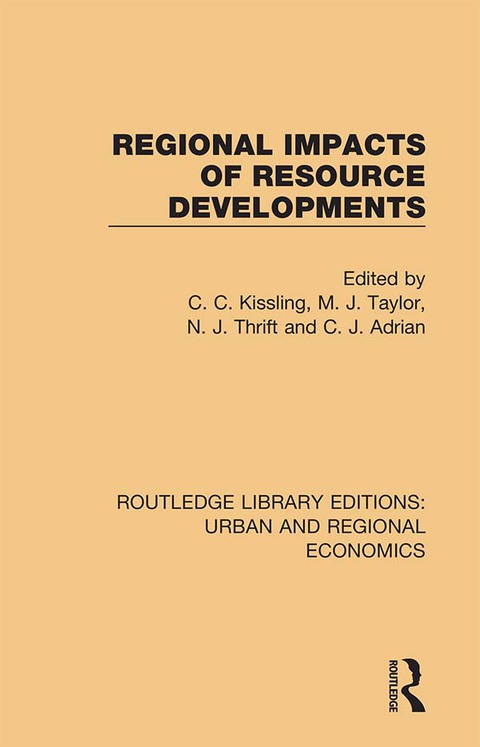Cover image for book Regional Impacts of Resource Developments