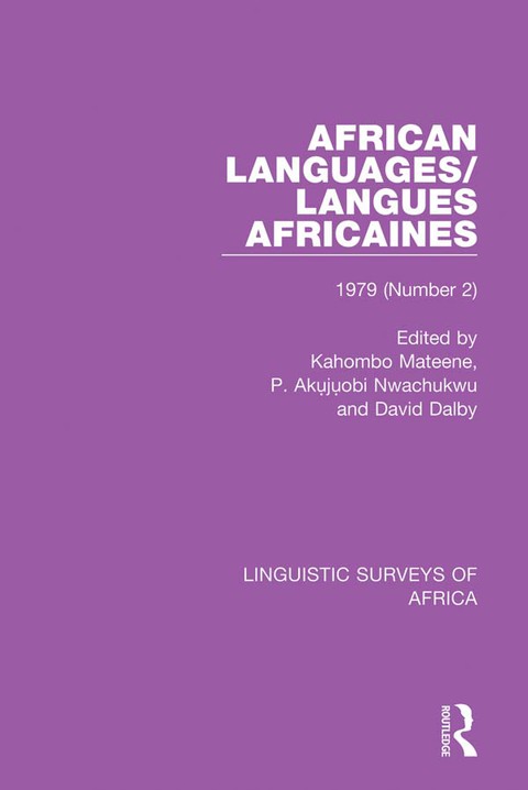 Cover image for book African Languages/Langues Africaines