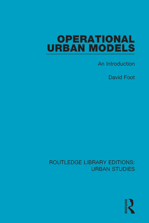 Cover image for book Operational Urban Models