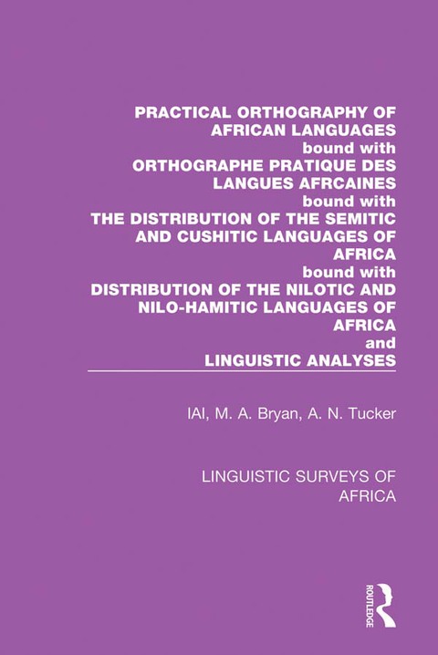 Cover image for book Practical Orthography of African Languages