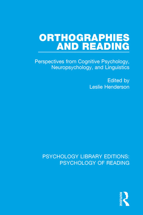 Cover image for book Orthographies and Reading