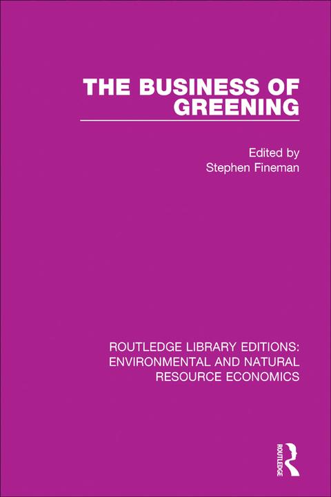 Cover image for book The Business of Greening
