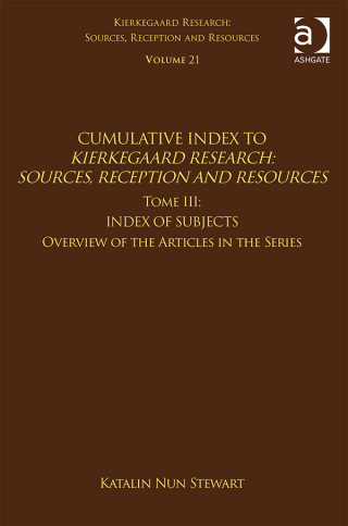 Volume 21, Tome III: Cumulative Index