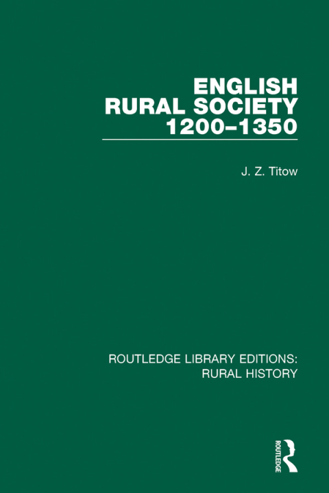 Cover image for book English Rural Society, 1200-1350
