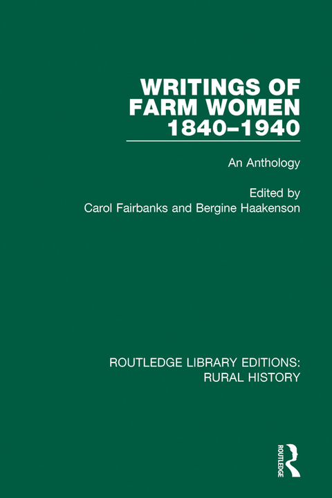 Cover image for book Writings of Farm Women, 1840-1940