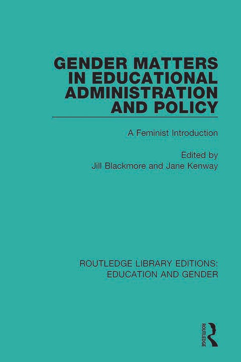 Cover image for book Gender Matters in Educational Administration and Policy