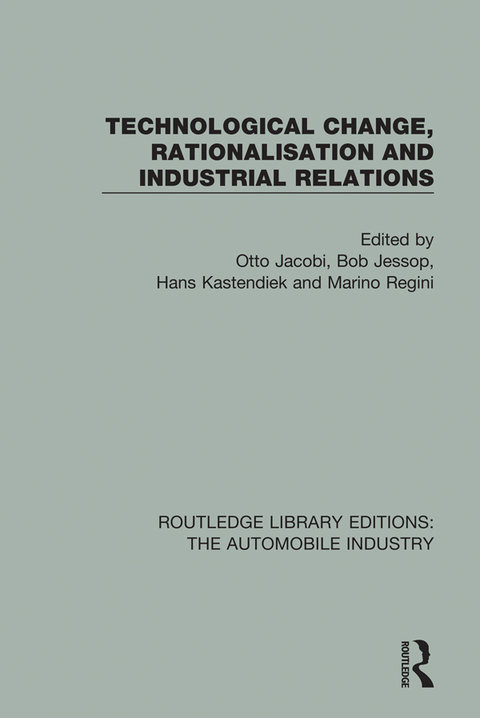 Cover image for book Technological Change, Rationalisation and Industrial Relations