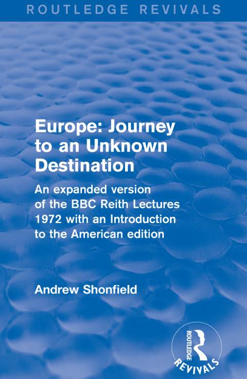 Cover image for book Revival: Europe: Journey to an Unknown Destination (1972)