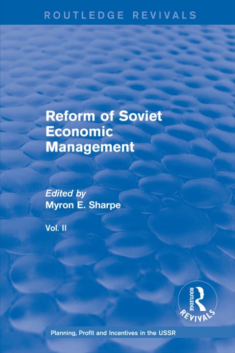 Cover image for book Reform of Soviet Economic Management