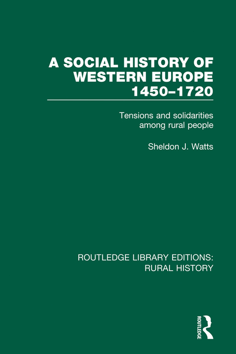 Cover image for book A Social History of Western Europe, 1450-1720