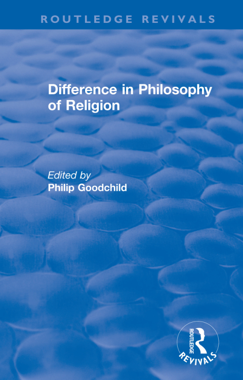 Cover image for book Difference in Philosophy of Religion