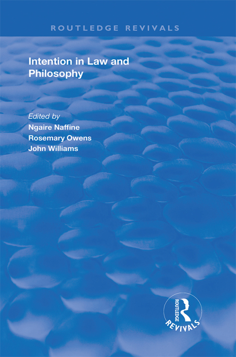Cover image for book Intention in Law and Philosophy