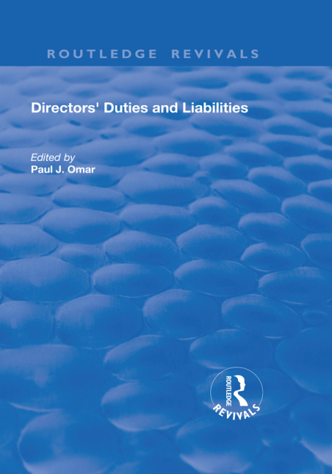 Cover image for book Directors' Duties and Liabilities