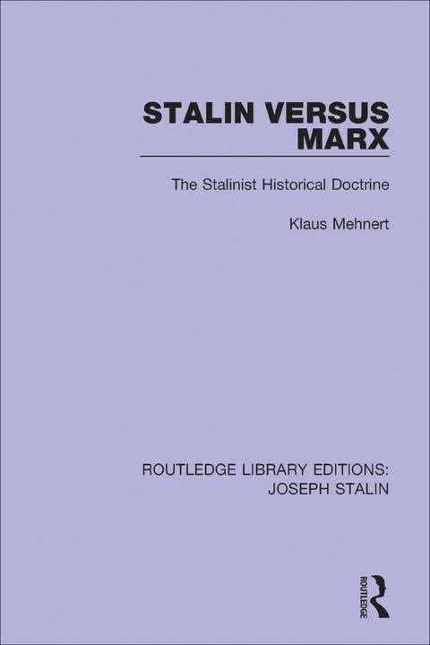 Cover image for book Stalin Versus Marx