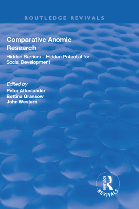Cover image for book Comparative Anomie Research