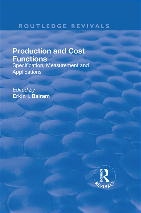 Cover image for book Production and Cost Functions