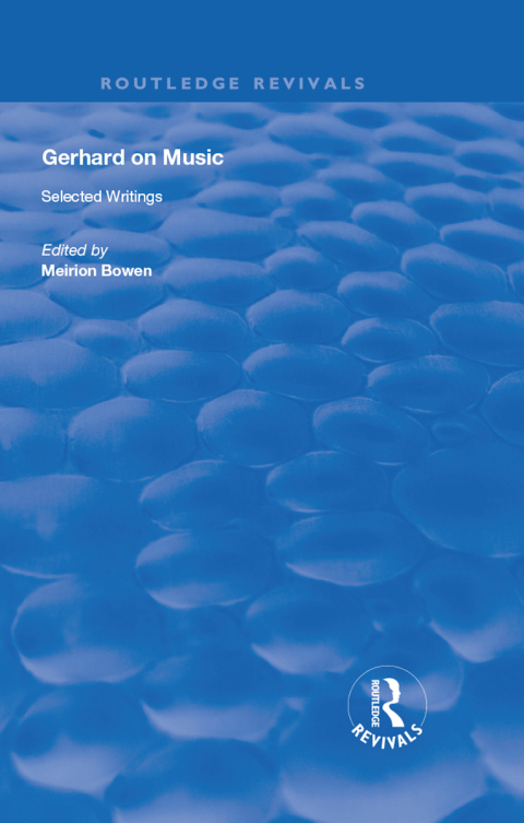 Cover image for book Gerhard on Music