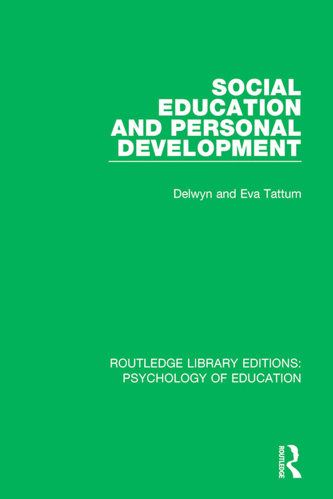 Cover image for book Social Education and Personal Development