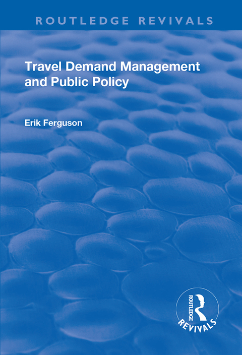 Cover image for book Travel Demand Management and Public Policy