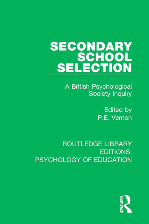 Cover image for book Secondary School Selection