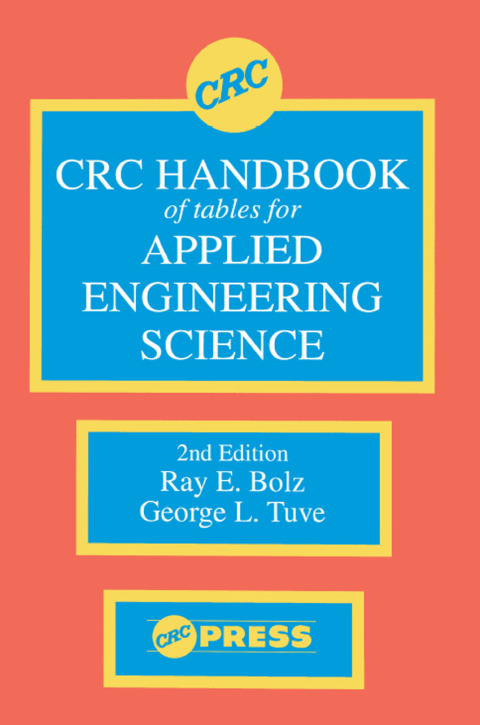 Cover image for book CRC Handbook of Tables for Applied Engineering Science