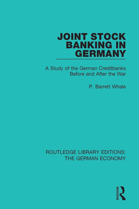 Cover image for book Joint Stock Banking in Germany