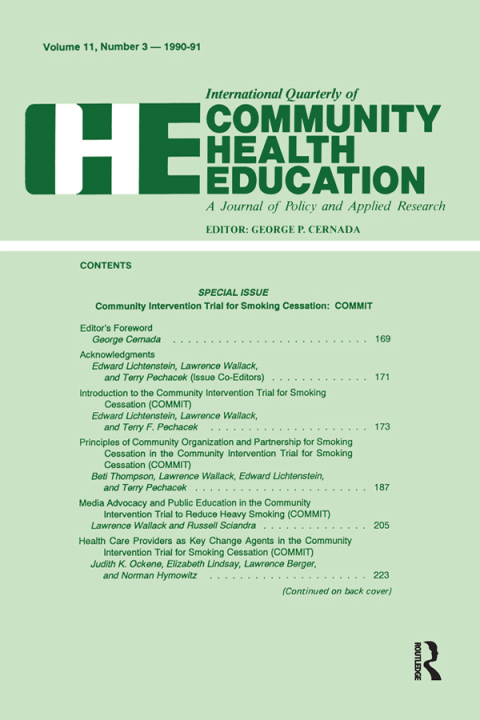 Cover image for book Community Intervention Trial for Smoking Cessation