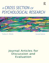 Cover image: A Cross Section of Psychological Research 2nd edition 9781138288140