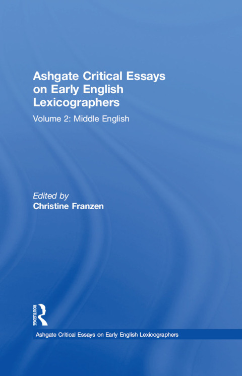 Cover image for book Ashgate Critical Essays on Early English Lexicographers