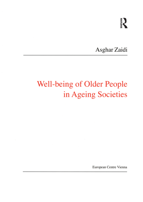 Cover image for book Well-Being of Older People in Ageing Societies