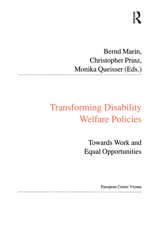 Cover image for book Transforming Disability Welfare Policies