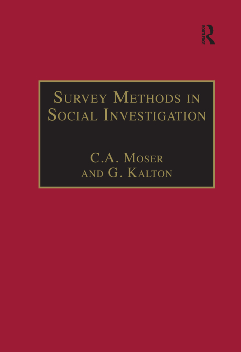 Cover image for book Survey Methods in Social Investigation