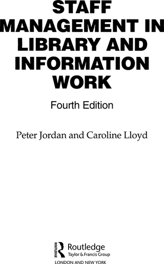 Staff Management in Library and Information Work