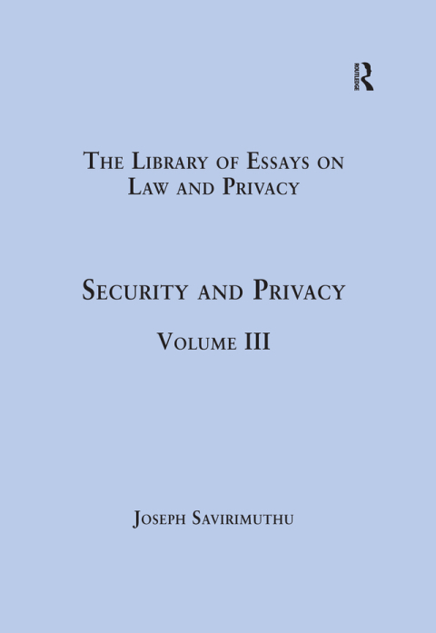 Cover image for book Security and Privacy