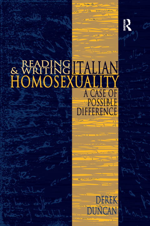 Cover image for book Reading and Writing Italian Homosexuality