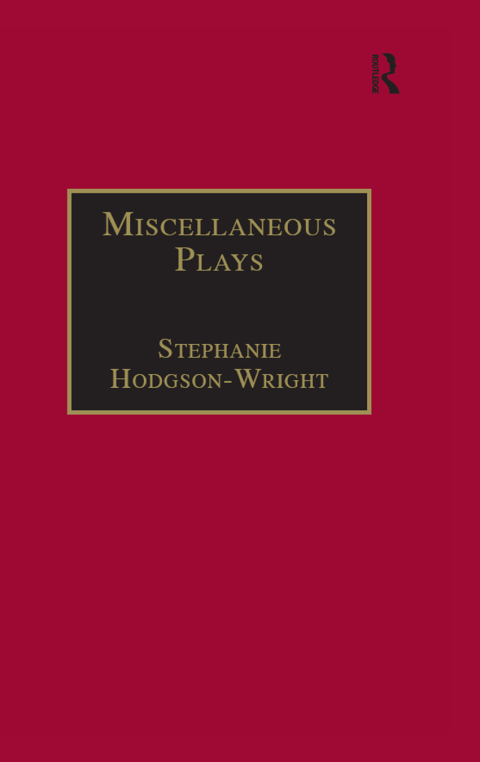 Cover image for book Miscellaneous Plays