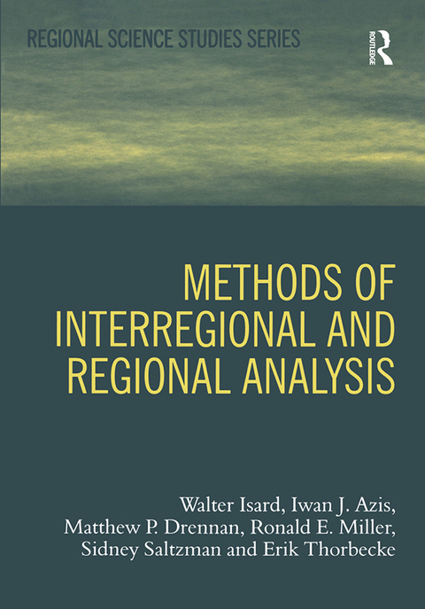 Methods of Interregional and Regional Analysis 