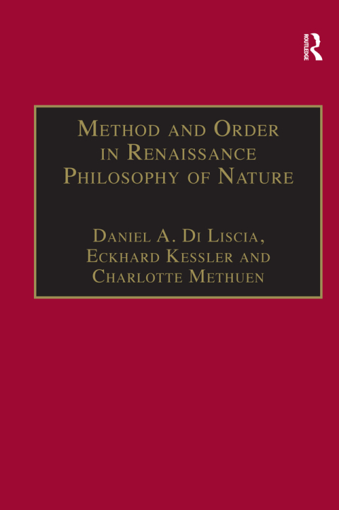 Cover image for book Method and Order in Renaissance Philosophy of Nature