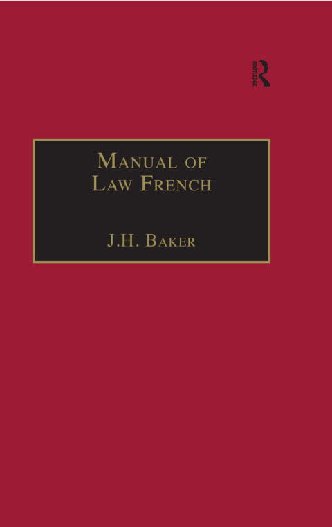 Cover image for book Manual of Law French