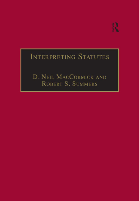 Cover image for book Interpreting Statutes